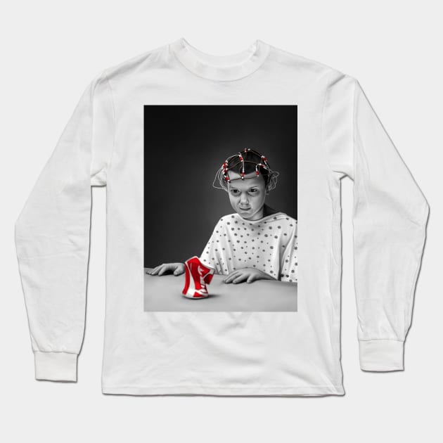 Eleven B/W (Stranger Things) Long Sleeve T-Shirt by SanFernandez